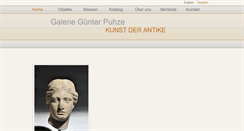 Desktop Screenshot of galerie-puhze.de